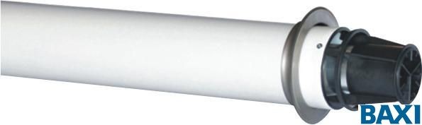 Коаксиальная труба с наконечником Д80/125, 750мм