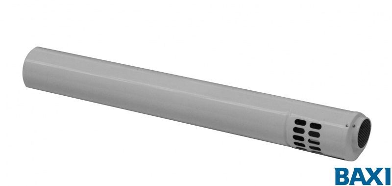 Коаксиальная труба полипропиленовая с наконечником, диам. 80/125 мм, длина 1000 мм, HT