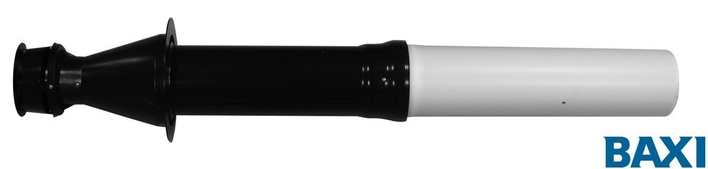 Вертикальный наконечник для коакс. трубы полипропиленовый диам. 80/125 мм, общая длина 1155 мм, длина наконечника 262 мм антиобледeнительное исполнение
