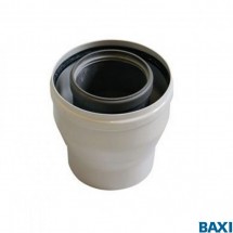 Коаксиальный переходник с диаметра 80/125 мм на диаметр 60/100 мм